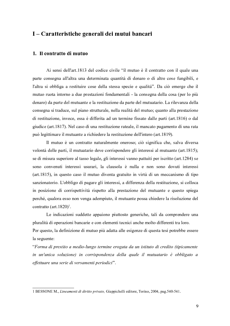 Anteprima della tesi: Mutui bancari e tassi di riferimento; evoluzione storica e confronto tra tasso fisso e variabile, Pagina 3