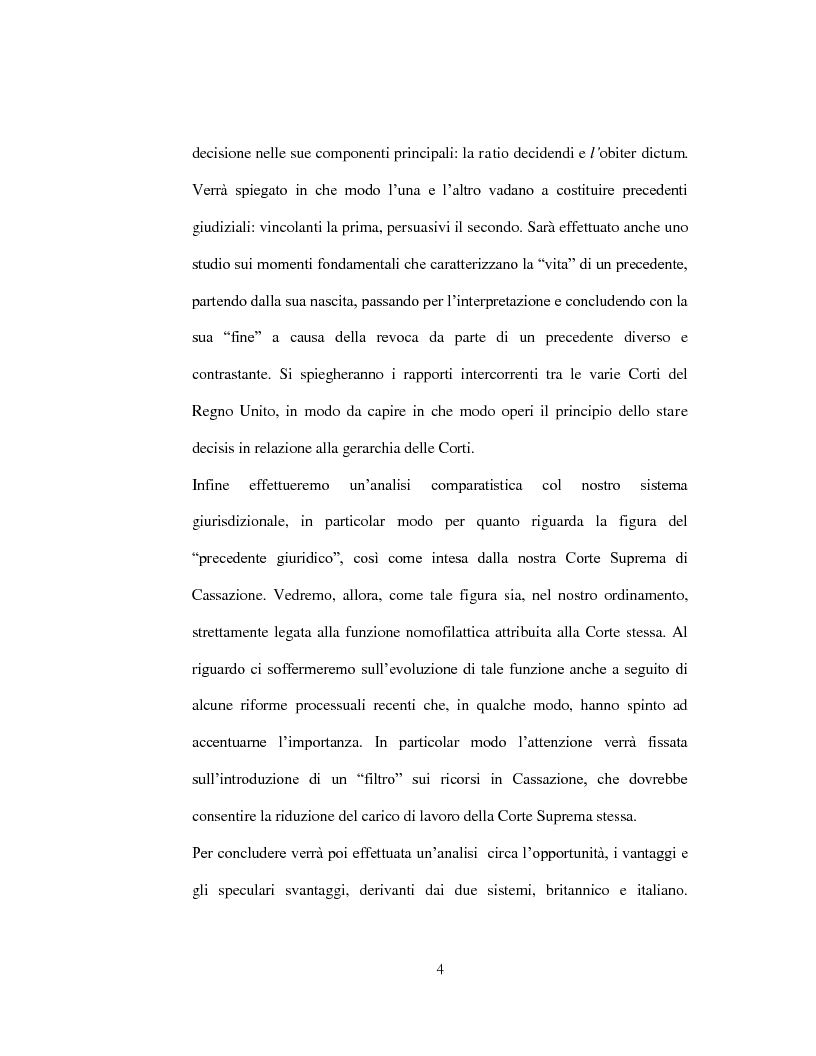 Anteprima della tesi: La Corte Suprema del Regno Unito e la dottrina dello stare decisis. Un'analisi comparatistica, Pagina 4