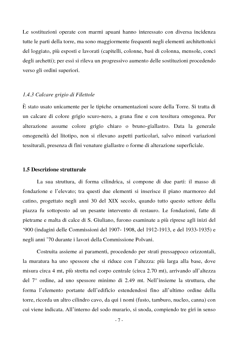 Anteprima della tesi: Caratterizzazione di alcuni strati superficiali, mediante analisi infrarossa, presenti sulle colonne della Torre di Pisa, Pagina 6