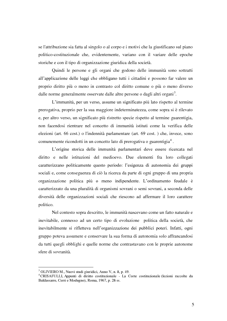 Anteprima della tesi: Il problema dell'immunità parlamentare nell'evoluzione più recente. Le posizioni della stampa, Pagina 2