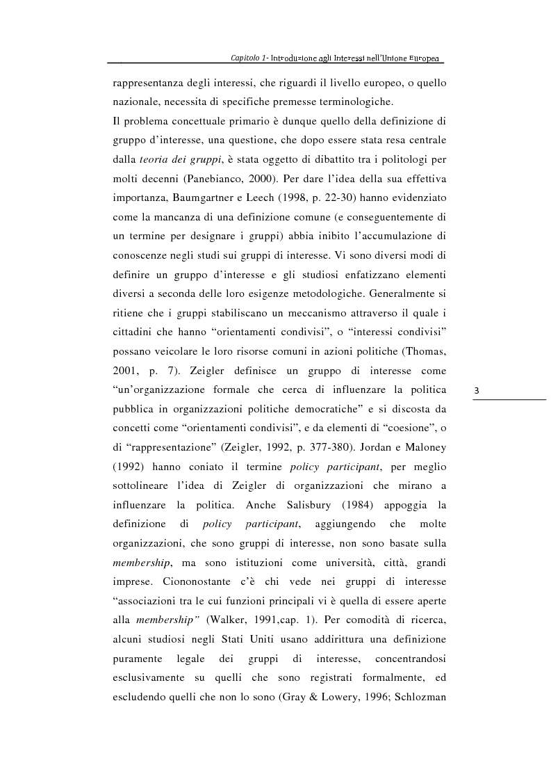 Anteprima della tesi: Le lobby nell'Unione europea: organizzazione e strategie, Pagina 6