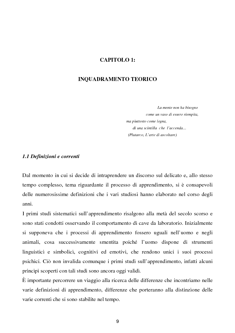 Anteprima della tesi: Apprendere con difficoltà. Problematiche psicopedagogiche., Pagina 3