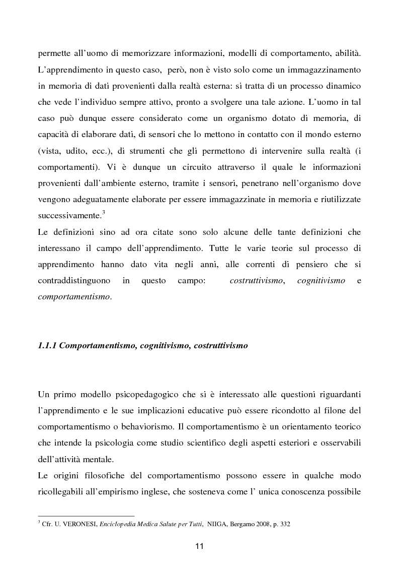 Anteprima della tesi: Apprendere con difficoltà. Problematiche psicopedagogiche., Pagina 5