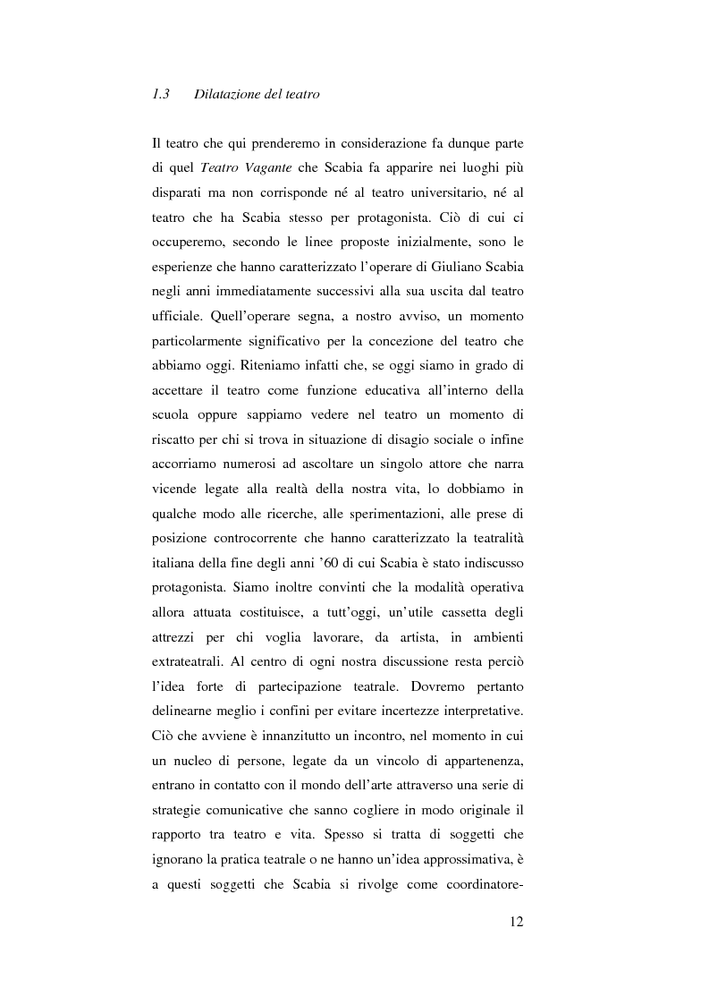 Anteprima della tesi: La ''Drammaturgia Sociale'' di Giuliano Scabia, Pagina 10