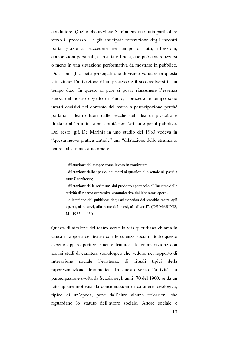 Anteprima della tesi: La ''Drammaturgia Sociale'' di Giuliano Scabia, Pagina 11