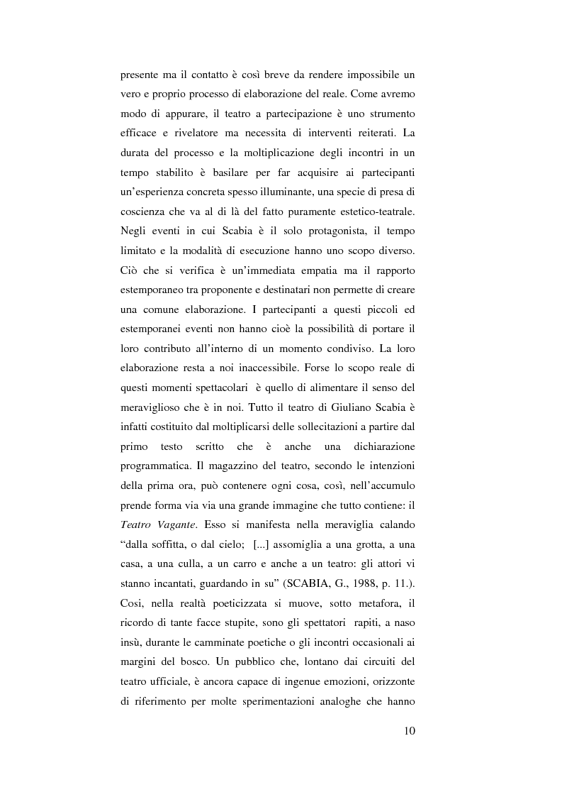 Anteprima della tesi: La ''Drammaturgia Sociale'' di Giuliano Scabia, Pagina 8