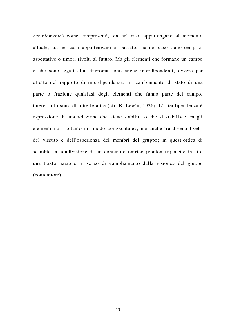 Anteprima della tesi: I sogni predittori di cambiamento nella psicoterapia di gruppo, Pagina 5