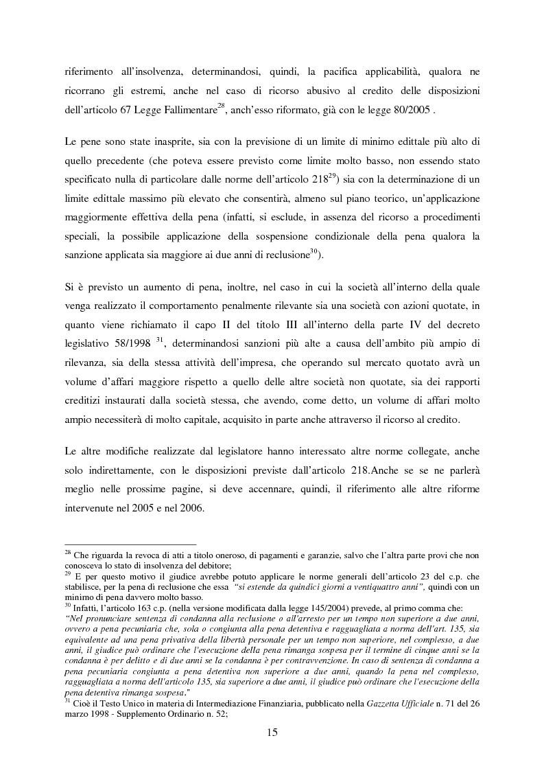 Estratto dalla tesi: Il ricorso abusivo al credito