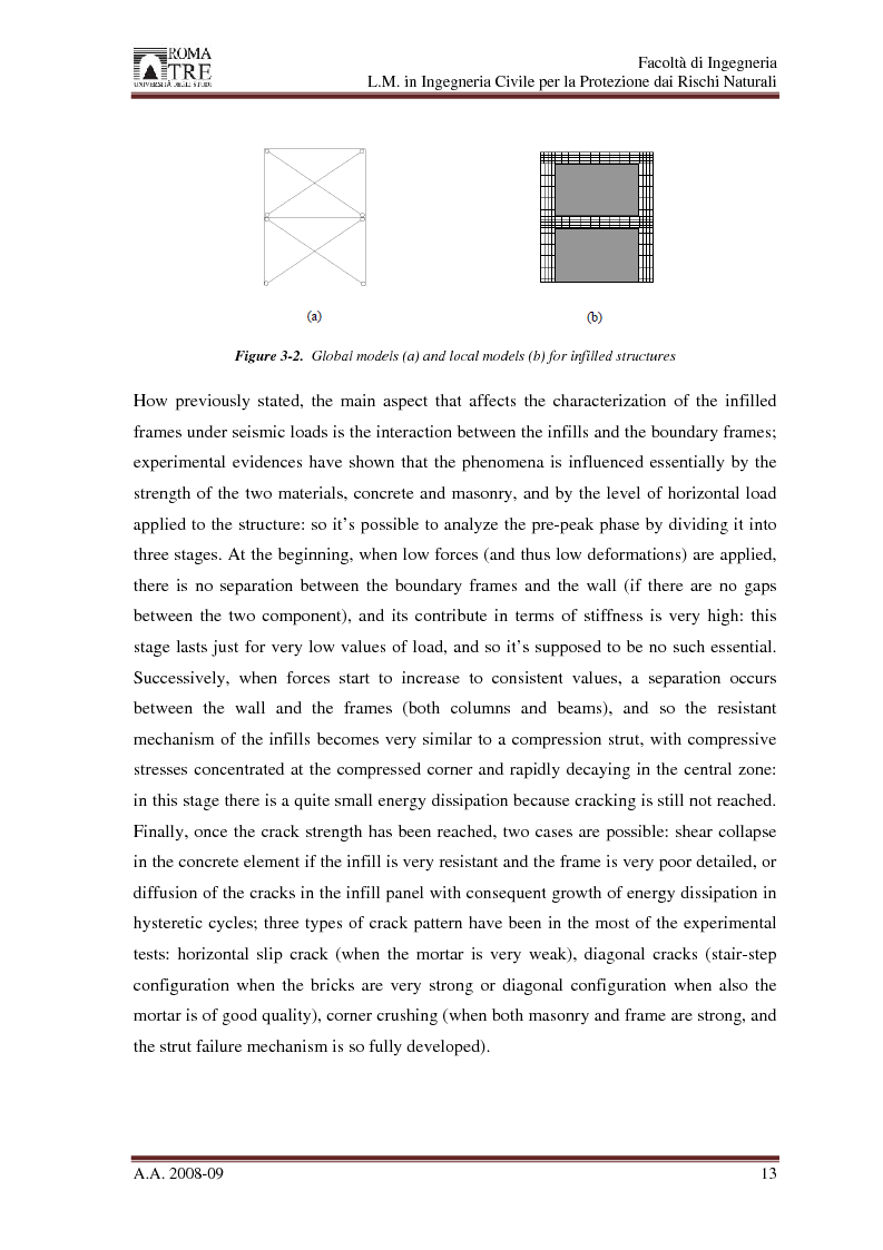 Anteprima della tesi: Seismic Analysis of Masonry Infilled R.C. Frames, Pagina 13