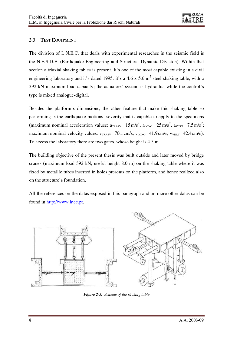 Anteprima della tesi: Seismic Analysis of Masonry Infilled R.C. Frames, Pagina 8