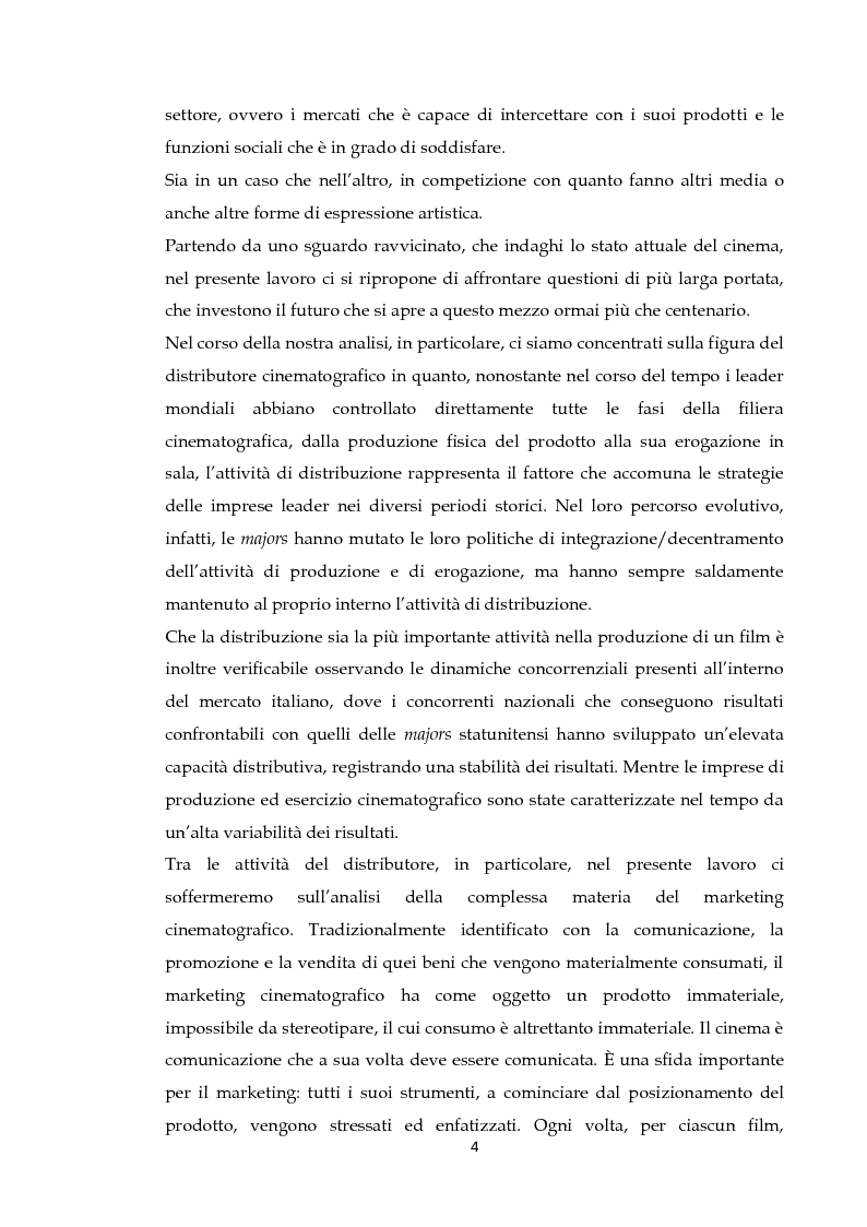 Anteprima della tesi: Ruoli e politiche di marketing del distributore nella filiera cinematografica: alcuni casi a confronto, Pagina 2