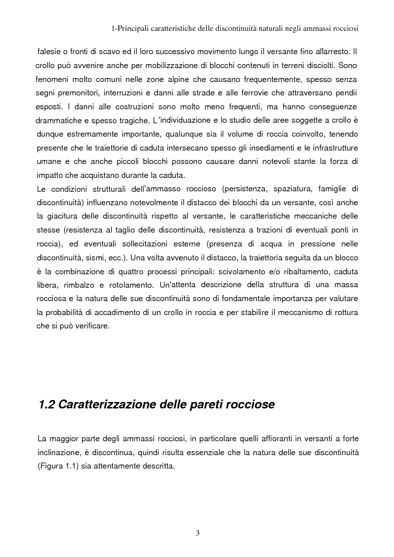 Anteprima della tesi: Metodi empirici per la valutazione della stabilità dei pendii in roccia, Pagina 2