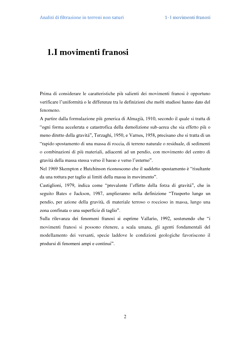 Anteprima della tesi: Analisi di filtrazione in terreni non saturi: il caso delle coperture piroclastiche nel territorio campano, Pagina 3