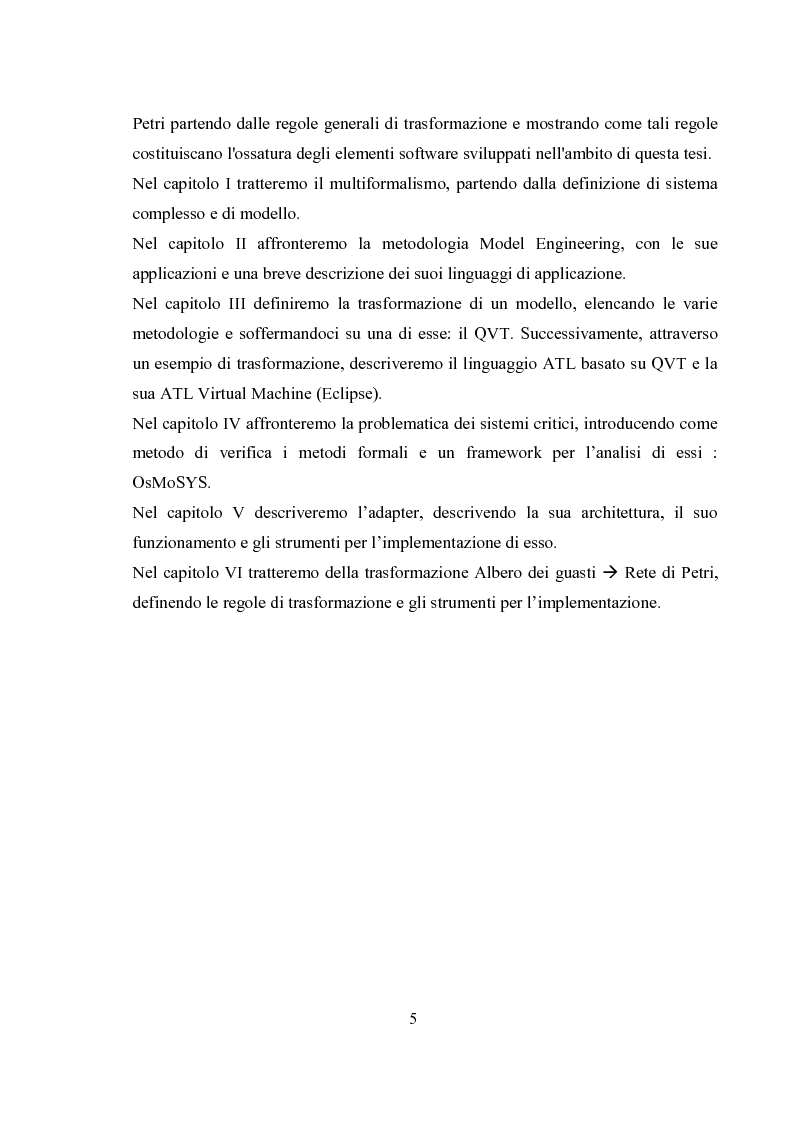 Anteprima della tesi: Ambienti per la trasformazione di modelli formali nell'ambito della Model Driven Engineering, Pagina 2