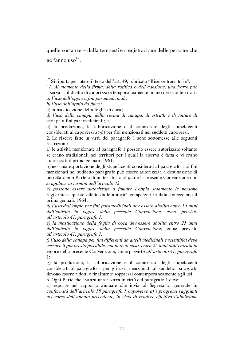 Estratto dalla tesi: La disciplina degli stupefacenti. Le condotte sanzionate. In particolare: i traffici illeciti di droga.