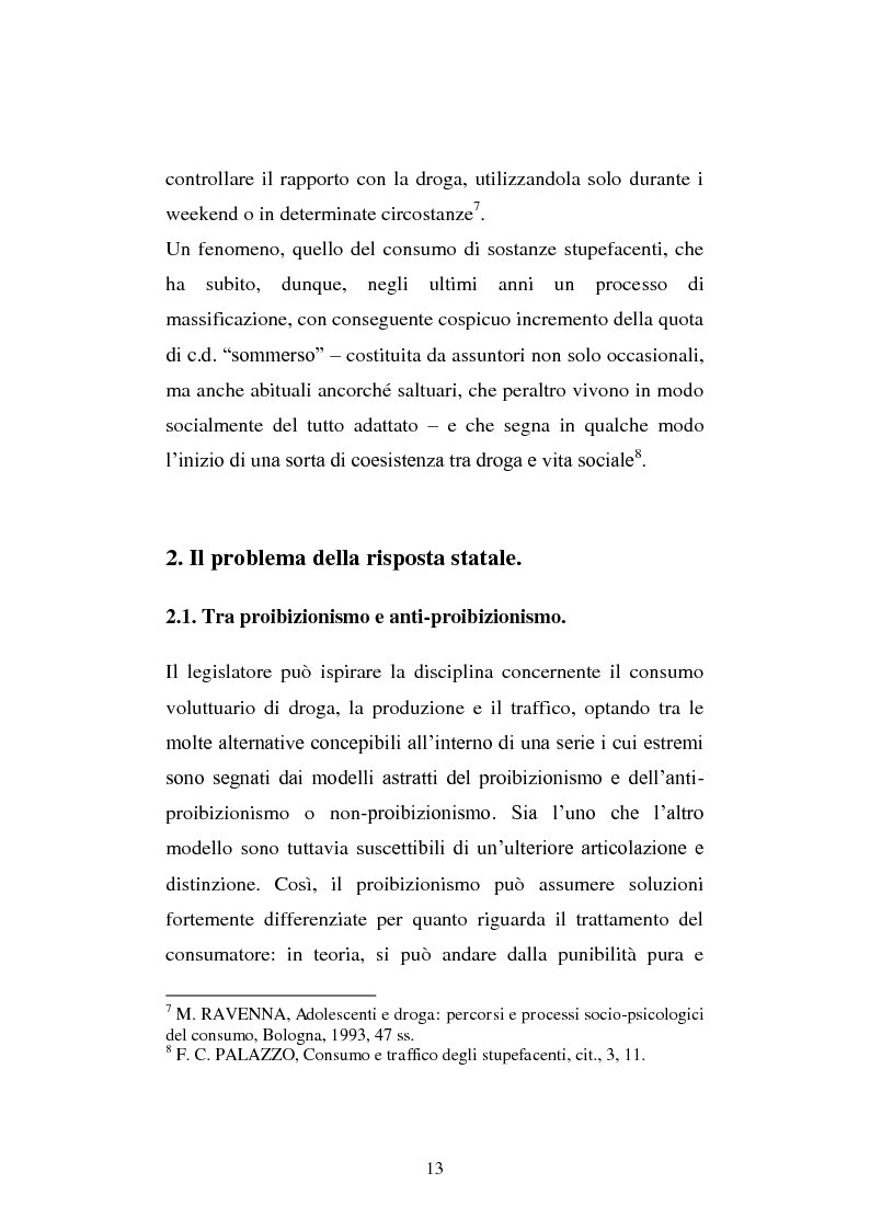 Anteprima della tesi: La disciplina degli stupefacenti. Le condotte sanzionate. In particolare: i traffici illeciti di droga., Pagina 10