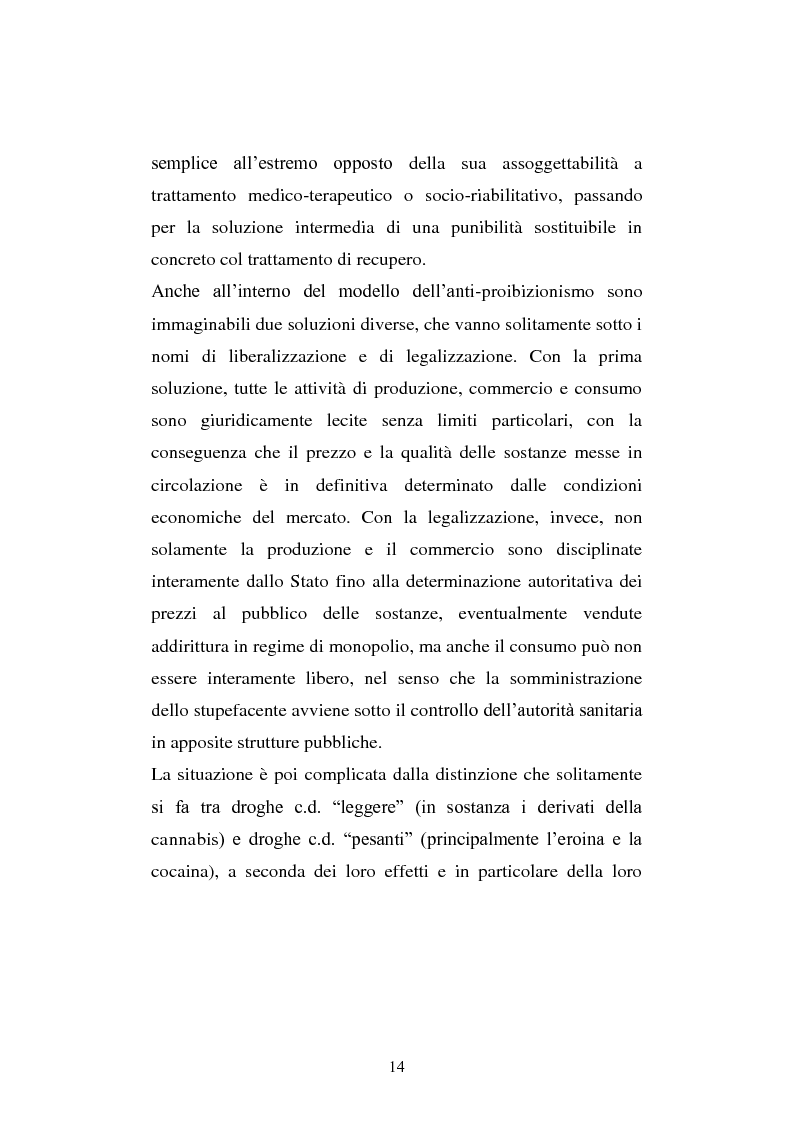 Anteprima della tesi: La disciplina degli stupefacenti. Le condotte sanzionate. In particolare: i traffici illeciti di droga., Pagina 11