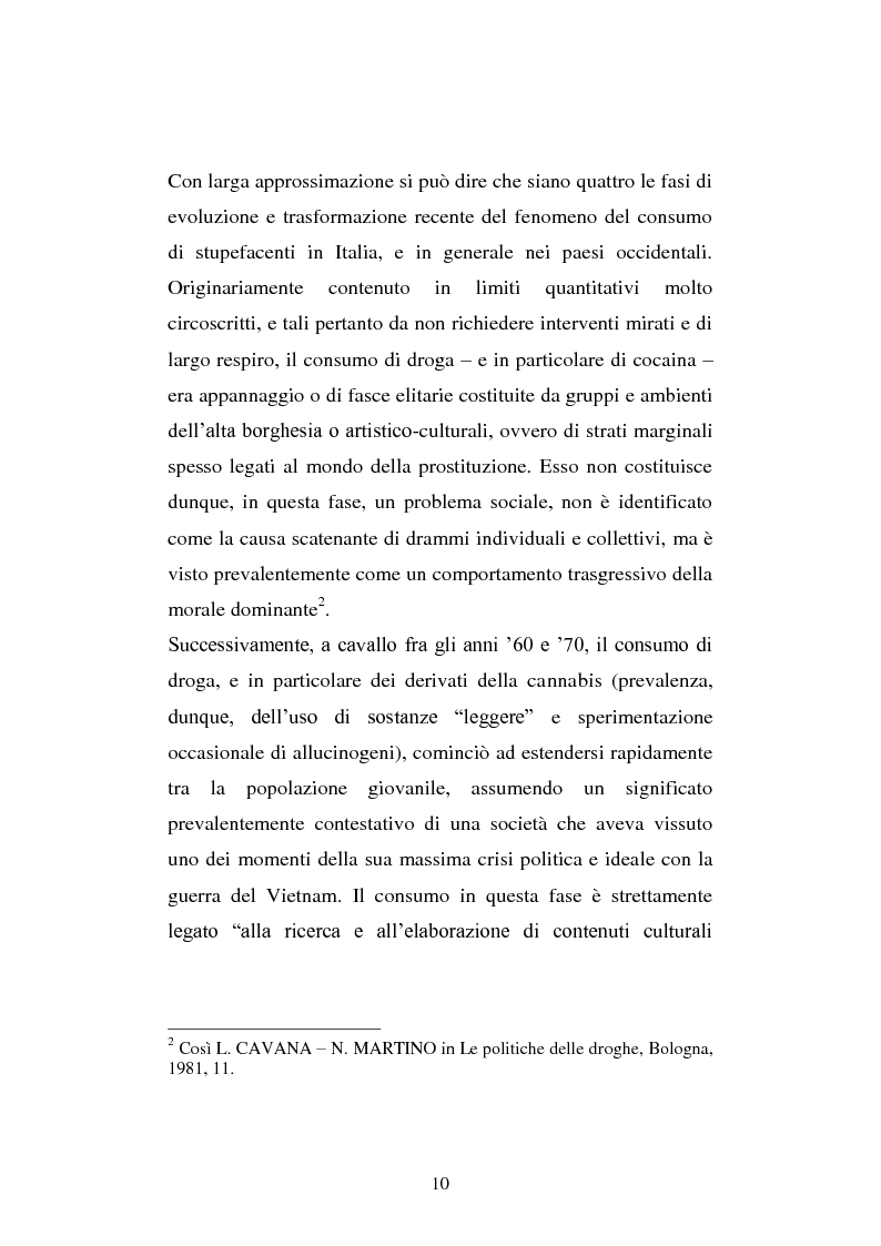 Anteprima della tesi: La disciplina degli stupefacenti. Le condotte sanzionate. In particolare: i traffici illeciti di droga., Pagina 7