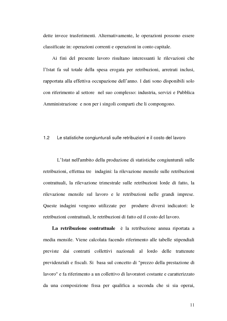 Anteprima della tesi: Distribuzione dei salari in Italia. Confronti e tendenze pubblico privato, Pagina 9