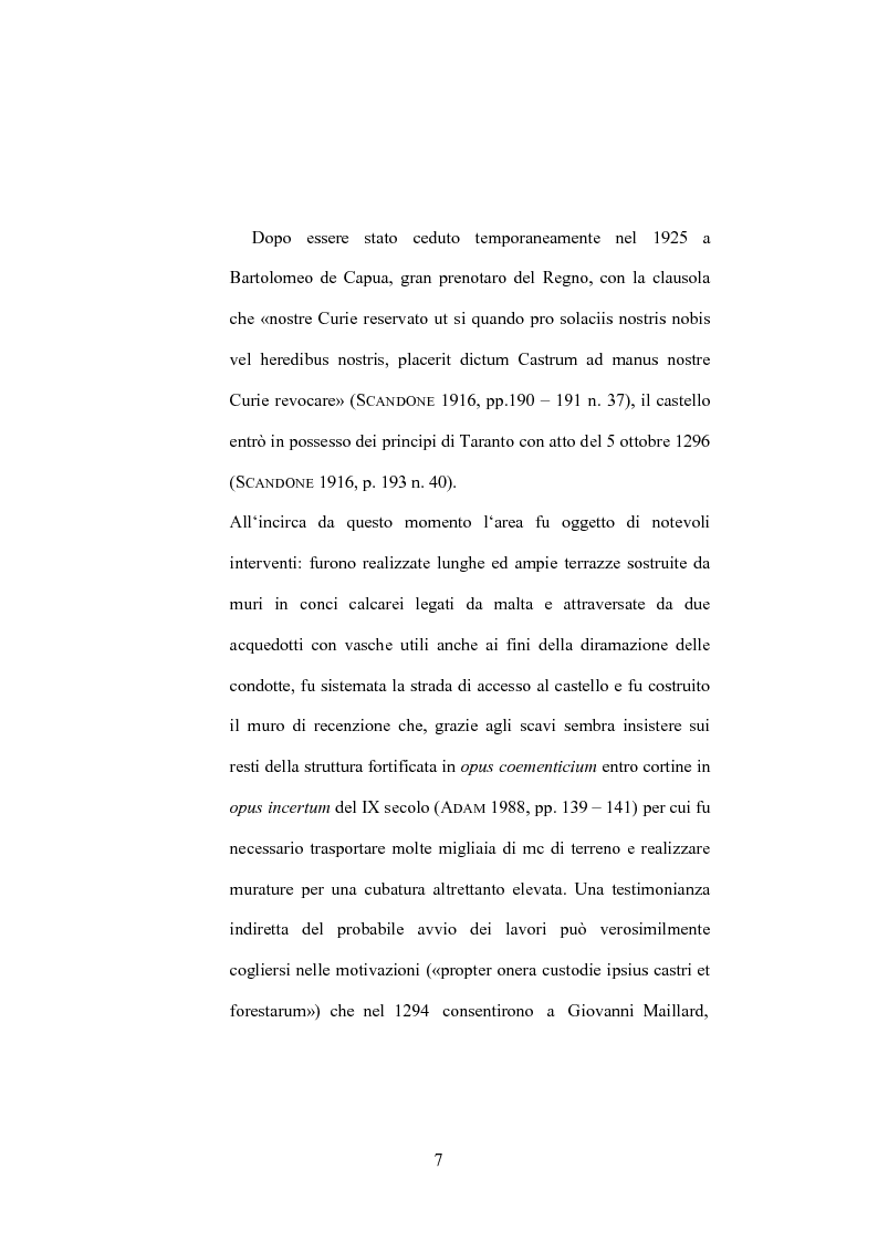 Anteprima della tesi: Ricerche archologiche nel Castello del Monte di Montella 1985 – 86: le ceramiche dei settori A, B, C, e saggio G, Pagina 8