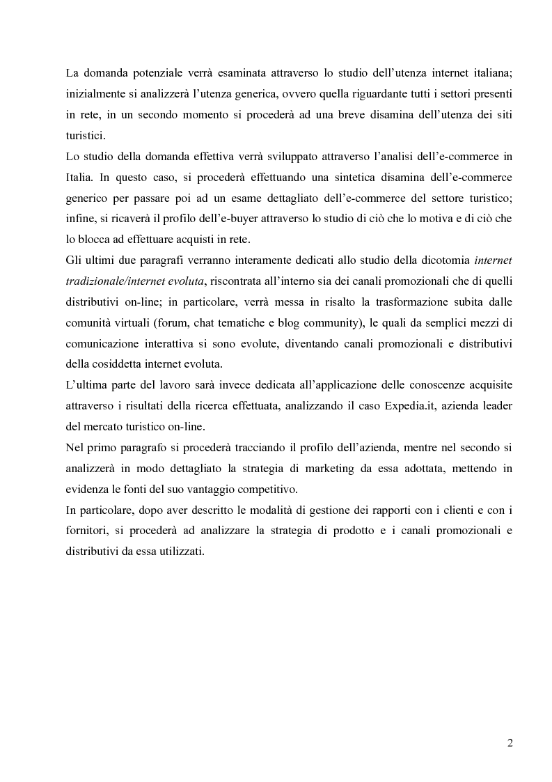 Anteprima della tesi: Il ruolo dell'information and communication technology sulla filiera turistica on-line: il caso expedia.it, Pagina 4