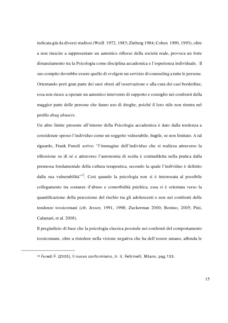 Anteprima della tesi: Il consumo di droghe. Tra Psiche e Techne. Per una prospettiva psico-antropologica., Pagina 9
