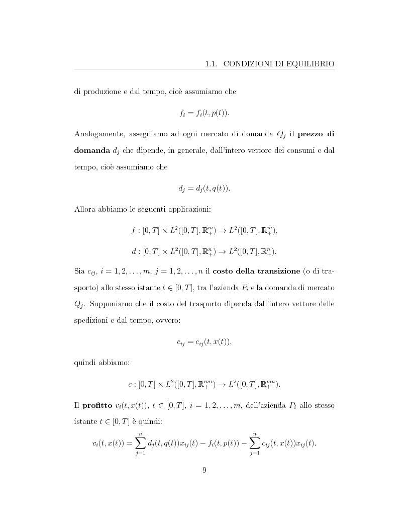 Anteprima della tesi: Equilibrio dinamico per i mercati oligopolistici, Pagina 8