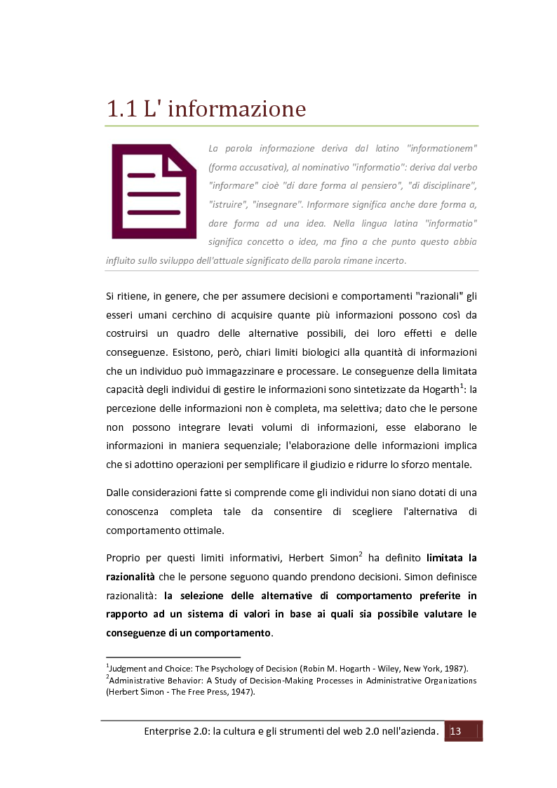 Anteprima della tesi: Enterprise 2.0: la cultura e gli strumenti del web 2.0 in azienda, Pagina 8