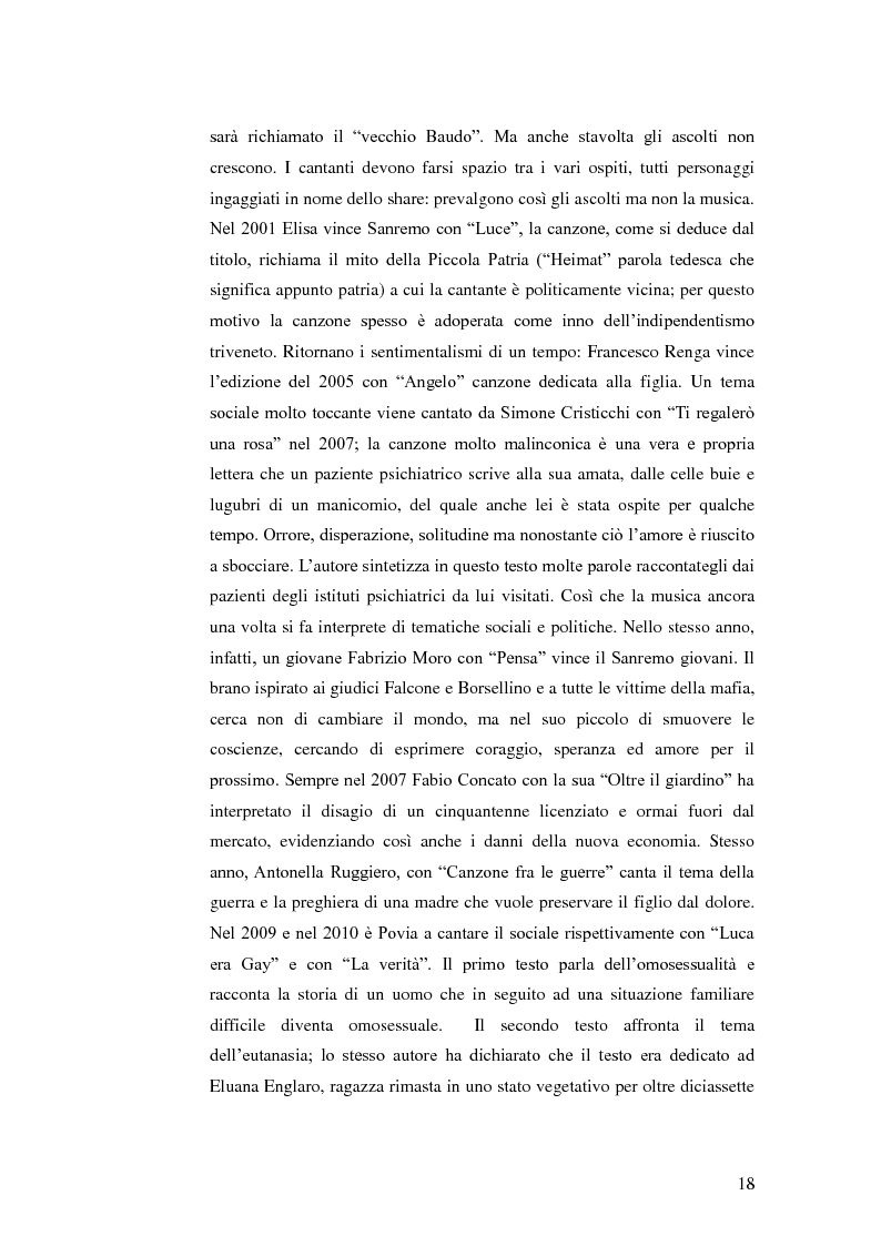 Anteprima della tesi: L'Italia che cambia: analisi statistico-testuale delle canzoni del Festival di Sanremo dagli anni '50 ad oggi, Pagina 11