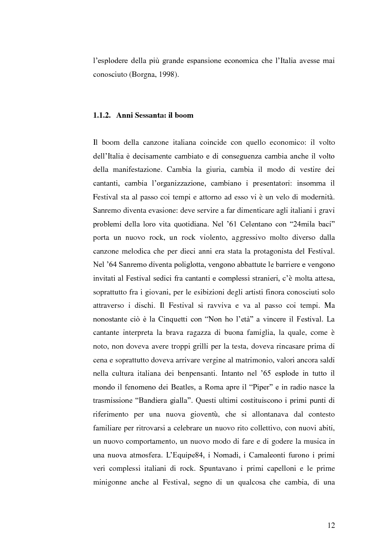 Anteprima della tesi: L'Italia che cambia: analisi statistico-testuale delle canzoni del Festival di Sanremo dagli anni '50 ad oggi, Pagina 5