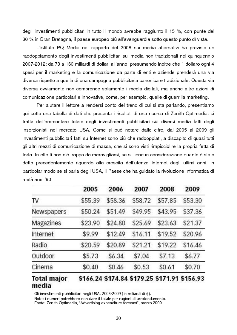 Anteprima della tesi: L'integrazione di Internet nella pianificazione di una campagna pubblicitaria nazionale in Italia. Il caso MINI, Pagina 15