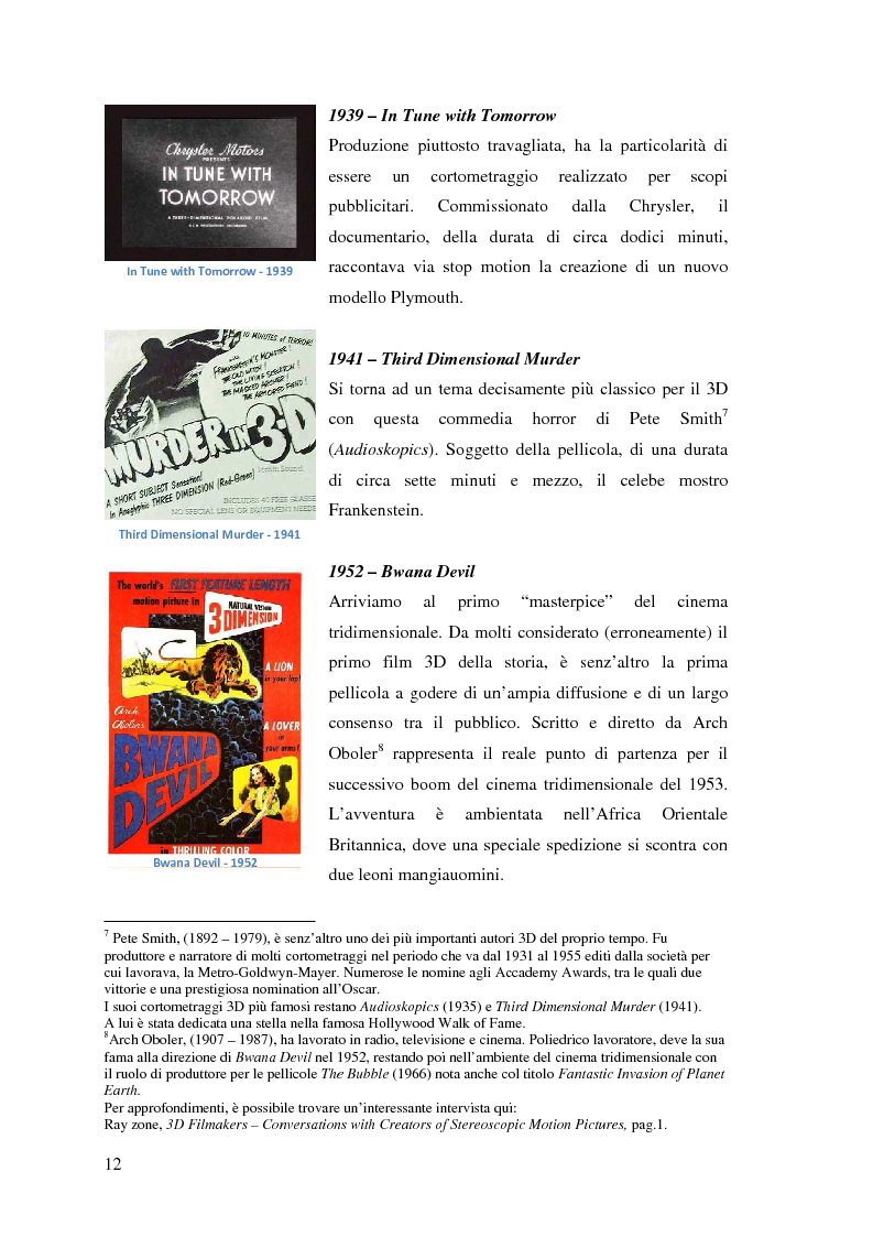 Anteprima della tesi: 3D Story - Storia, Immagine, Tecniche del cinema tridimensionale, Pagina 13