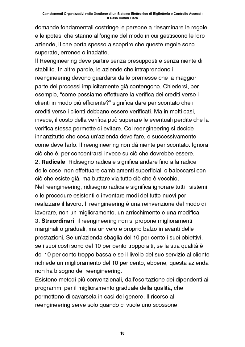 Anteprima della tesi: Cambiamenti organizzativi nella gestione di un sistema elettronico di biglietteria e controllo accessi: il caso Rimini Fiera, Pagina 13
