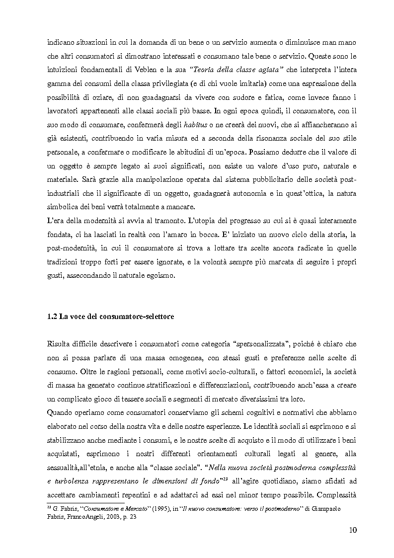 Anteprima della tesi: Altri marketing - Strategie non convenzionali per i nuovi consumatori, Pagina 10