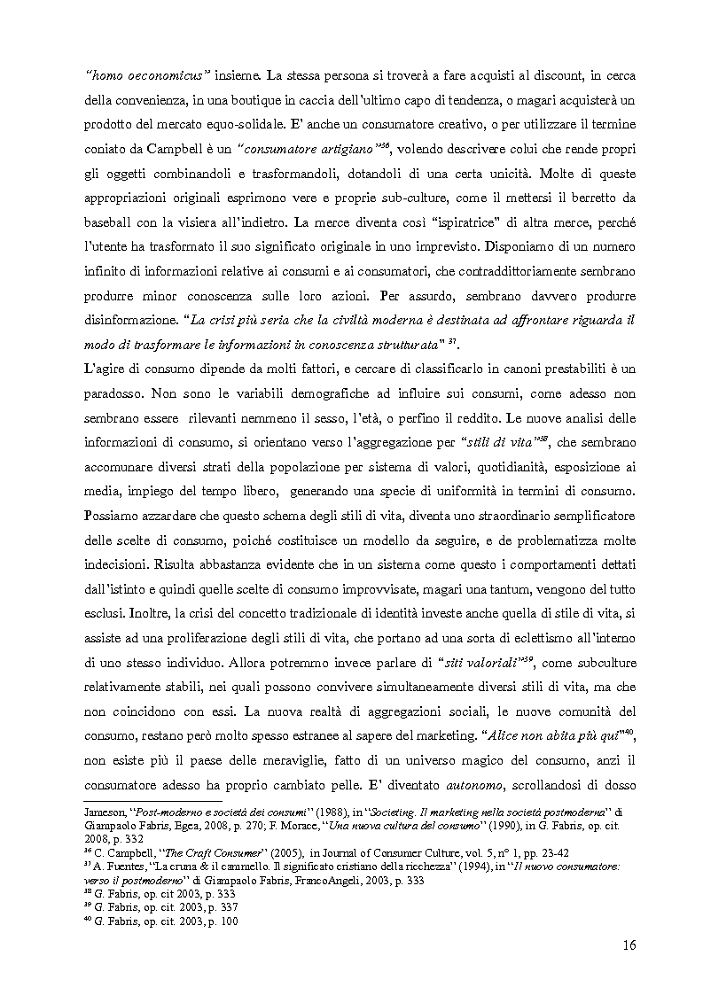 Anteprima della tesi: Altri marketing - Strategie non convenzionali per i nuovi consumatori, Pagina 16