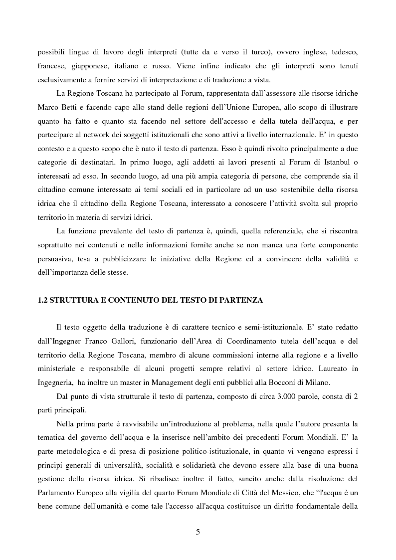 Anteprima della tesi: La Toscana per una nuova cultura dell'acqua. Saggio di traduzione, Pagina 4
