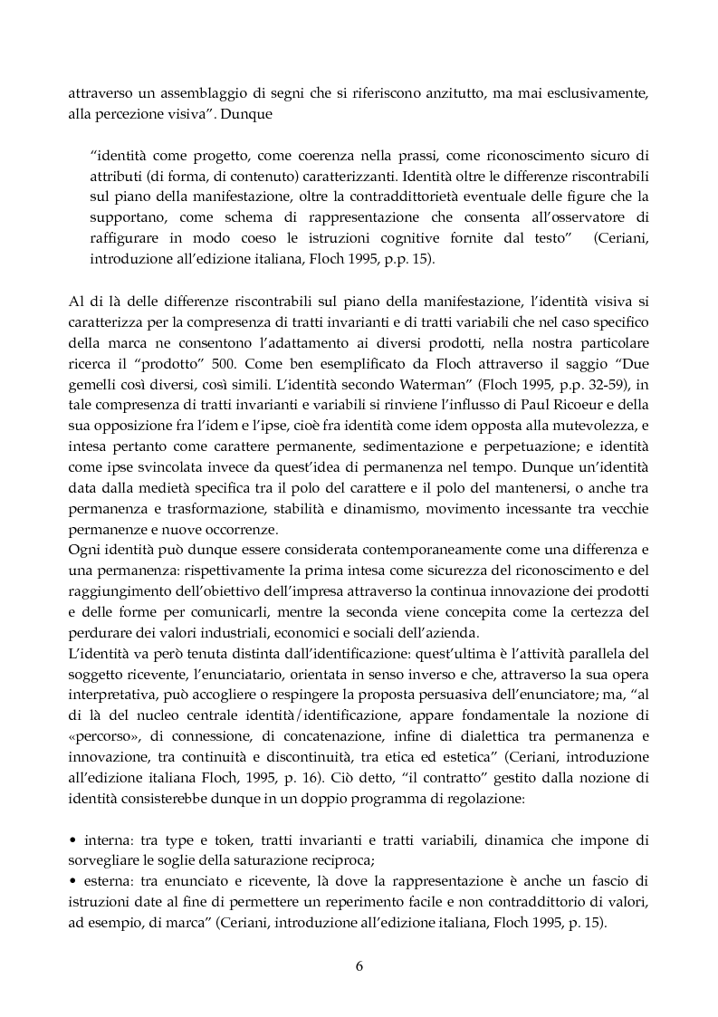 Anteprima della tesi: La rivincita della nostalgia: l'identità visiva di Fiat 500, 1992-2007, Pagina 3
