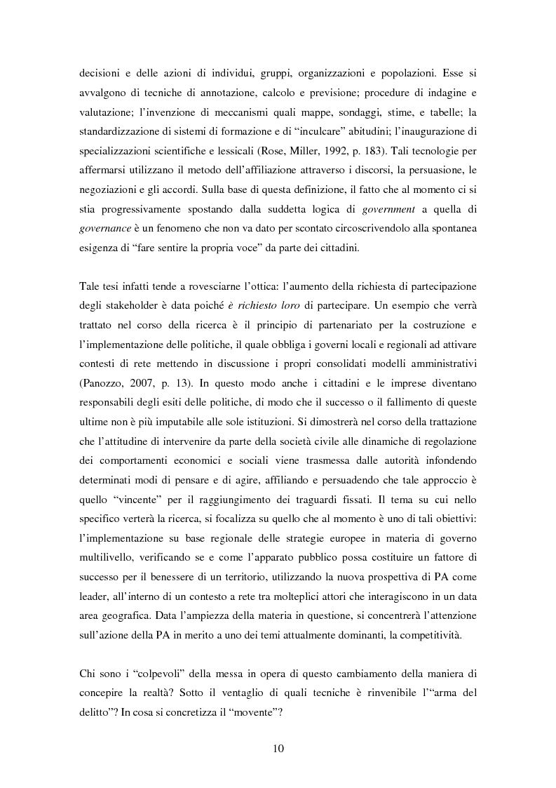 Anteprima della tesi: Modelli e tecniche di governo europeo attraverso un caso di governance regionale, Pagina 6