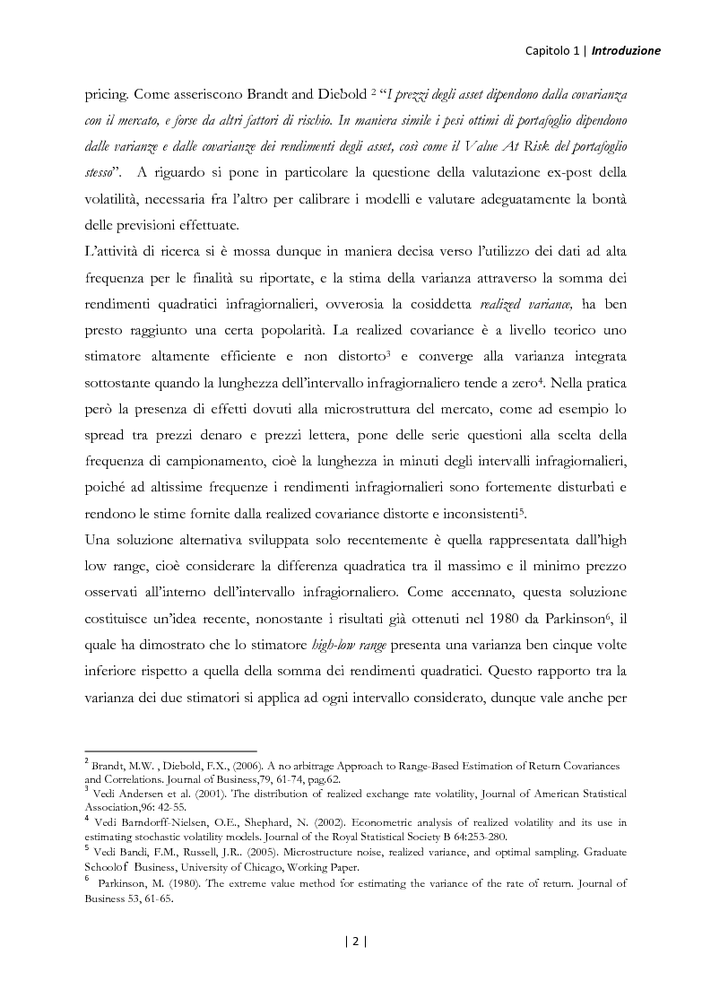 Anteprima della tesi: La stima della covarianza mediante approcci alternativi basati su dati ad alta frequenza, Pagina 3