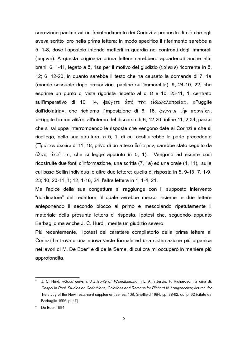 Anteprima della tesi: La prima lettera di Paolo ai Corinzi: tra retorica e letteratura, Pagina 7