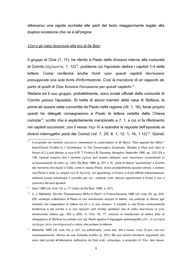 Anteprima della tesi: La prima lettera di Paolo ai Corinzi: tra retorica e letteratura, Pagina 9