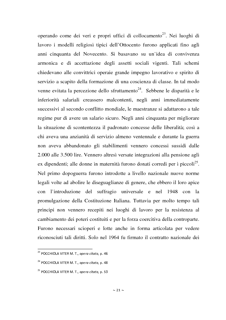 Anteprima della tesi: Il lavoro femminile in Piemonte nella seconda metà del XX secolo: il caso del Canavese, Pagina 17