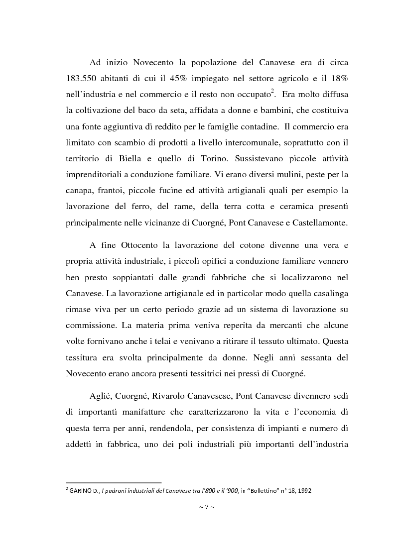 Anteprima della tesi: Il lavoro femminile in Piemonte nella seconda metà del XX secolo: il caso del Canavese, Pagina 3