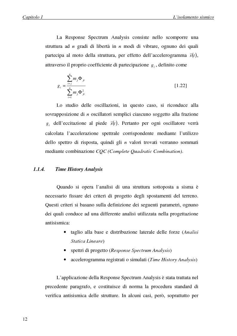 Estratto dalla tesi: Progettazione di un edificio in c.a. su isolatori in zona sismica. Confronto con la soluzione a base fissa.