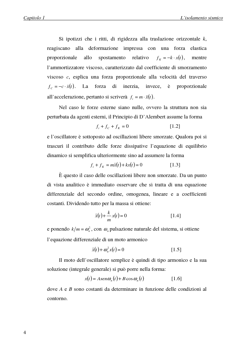 Anteprima della tesi: Progettazione di un edificio in c.a. su isolatori in zona sismica. Confronto con la soluzione a base fissa., Pagina 3