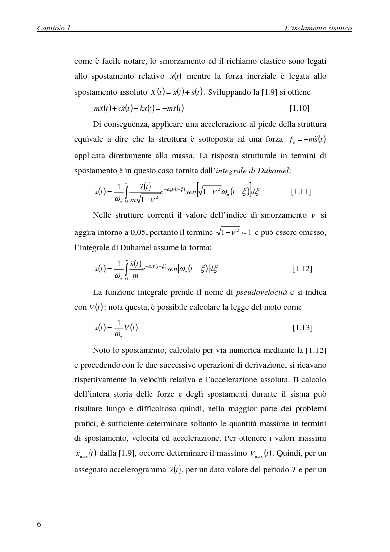 Anteprima della tesi: Progettazione di un edificio in c.a. su isolatori in zona sismica. Confronto con la soluzione a base fissa., Pagina 5