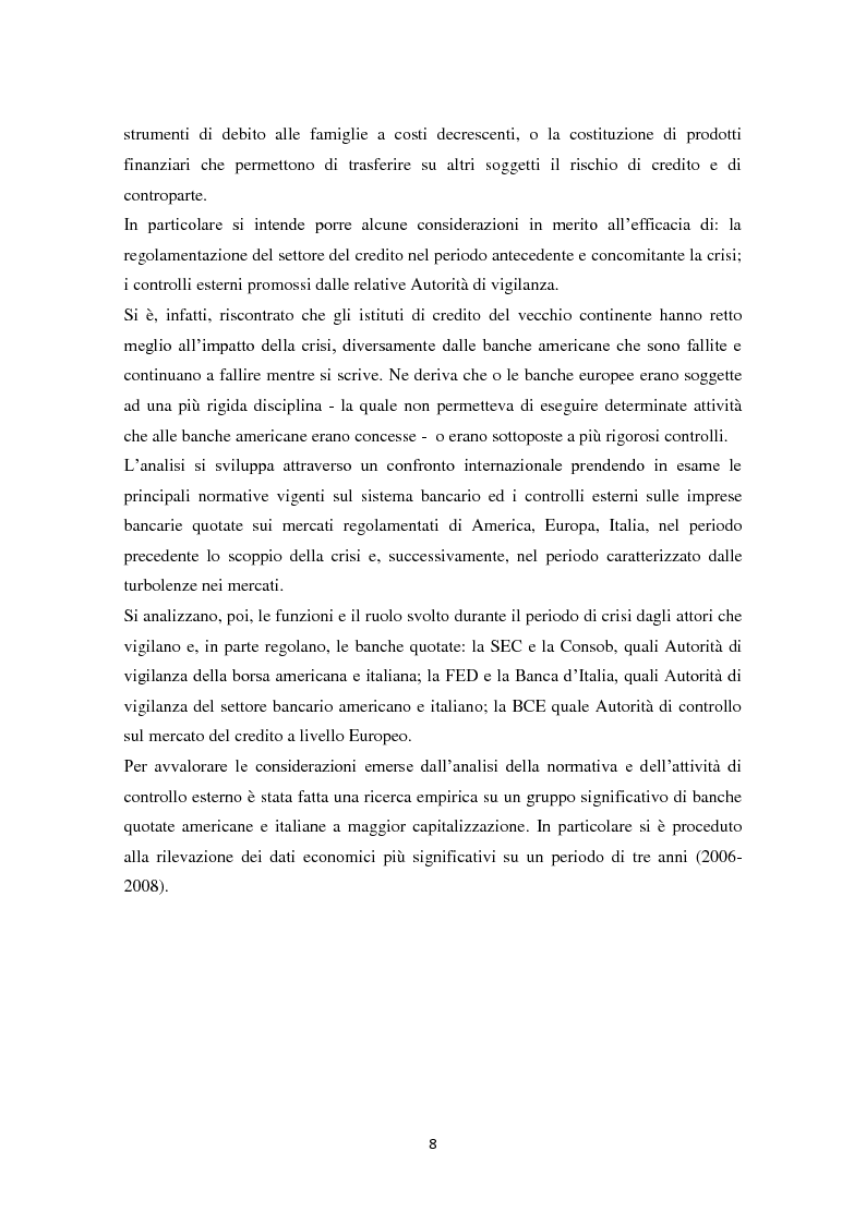 Anteprima della tesi: Crisi economica globale ed efficacia dei sistemi di controllo esterno, Pagina 4