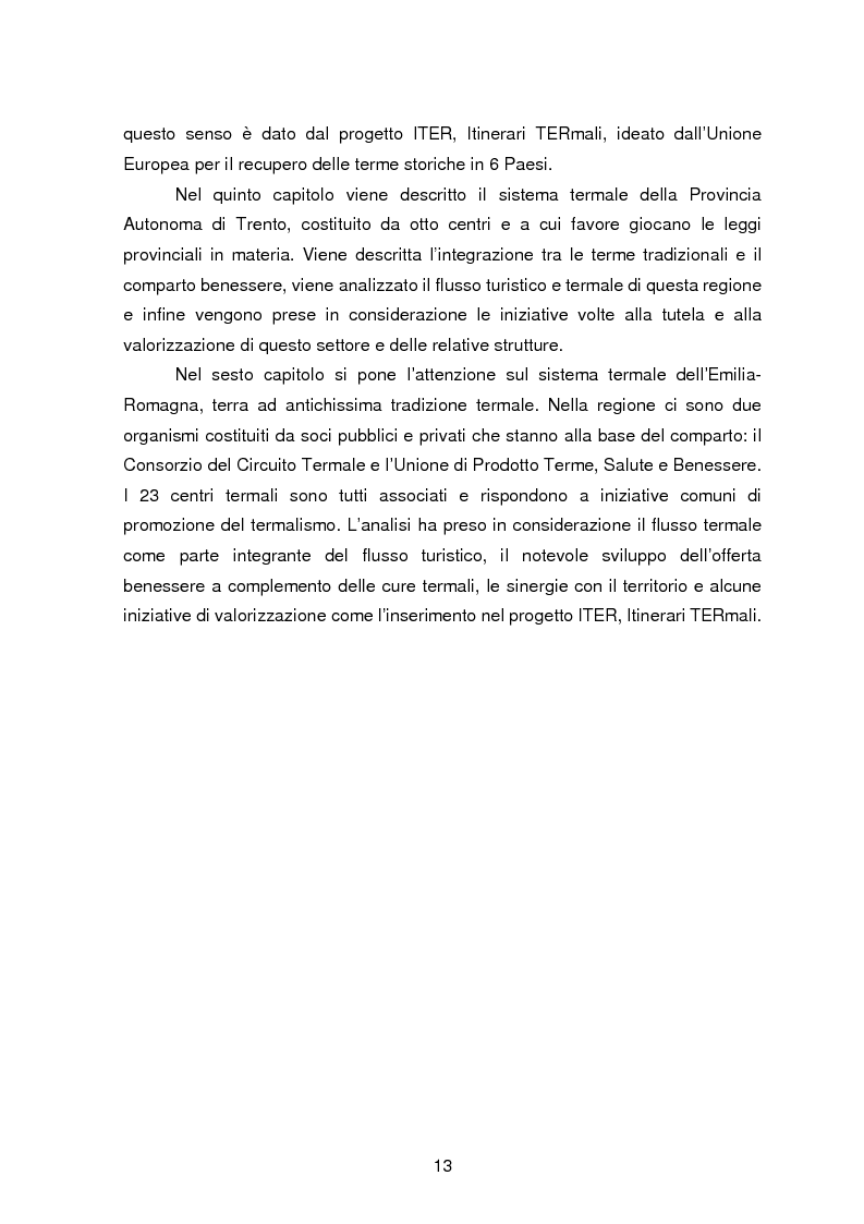 Anteprima della tesi: Le terme come risorsa sociale per la valorizzazione del territorio in Trentino e in Emilia-Romagna, Pagina 4