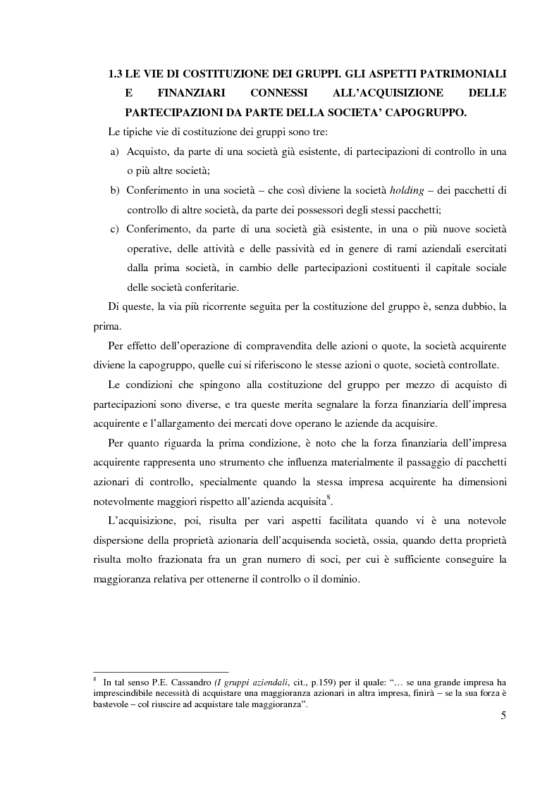 Anteprima della tesi: Il bilancio consolidato del gruppo Intesa Sanpaolo, Pagina 6