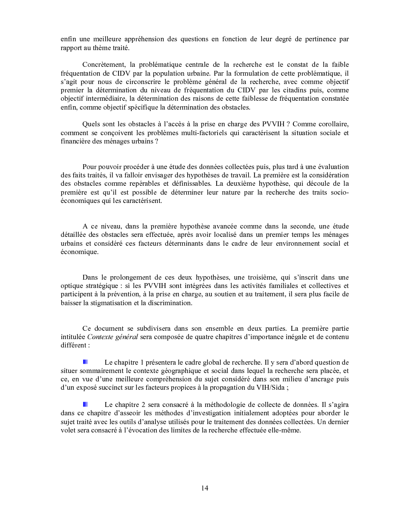 Anteprima della tesi: Evaluation de l’accès des ménages à la prise en charge des PVVIH, cas de Toamasina urbain, Madagascar, Pagina 5